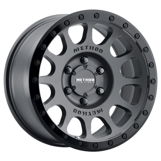METHOD RACE WHEELS MR305 NV Matte Black w/Gloss Black Lip 16X8