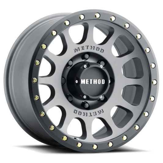 METHOD RACE WHEELS MR305 NV Titanium w/Matte Black Street Lock Lip 18X9