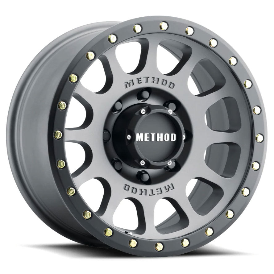 METHOD RACE WHEELS MR305 NV Titanium w/Matte Black Street Lock Lip 20X9
