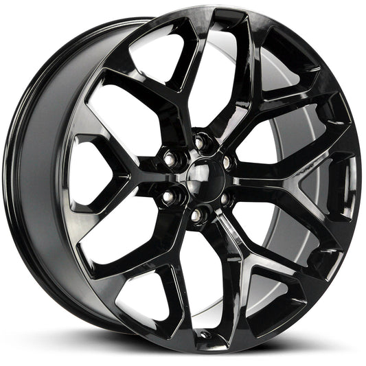 WHEEL REPLICAS BY STRADA SNOWFLAKE Gloss Black 24X10