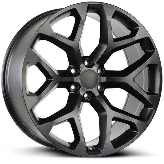 WHEEL REPLICAS BY STRADA SNOWFLAKE Flat Black 28X10