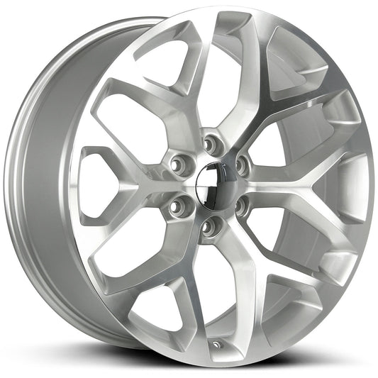 WHEEL REPLICAS BY STRADA SNOWFLAKE Silver Machined Face 24X10