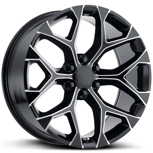 WHEEL REPLICAS BY STRADA SNOWFLAKE Gloss Black w/CNC Machined Accents 26X10
