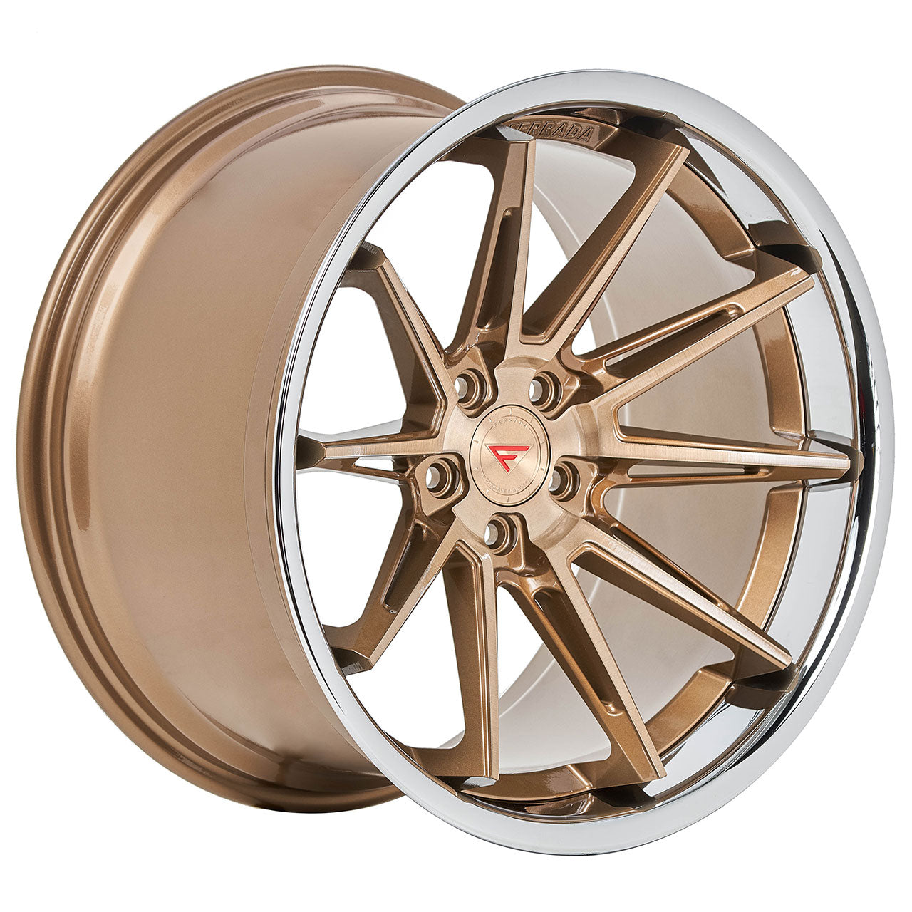 FERRADA CM2 Brushed Bronze w/Chrome Lip 20X12