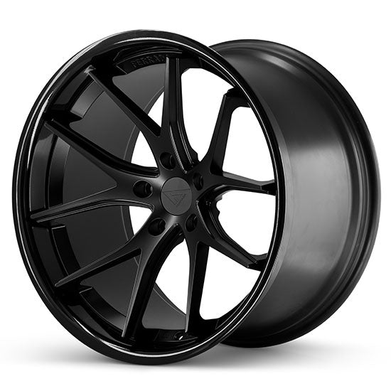 FERRADA FR2 Matte Black Center w/Gloss Black Lip 19X8.5