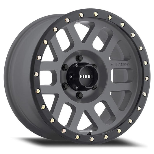 METHOD RACE WHEELS MR309 GRID Titanium w/Matte Black Street Lock Lip 17X8.5