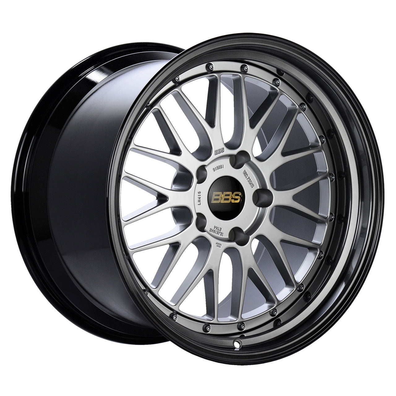 BBS LM Diamond Silver Center w/Diamond Cut Lip and Black Inner Barrel 20X12