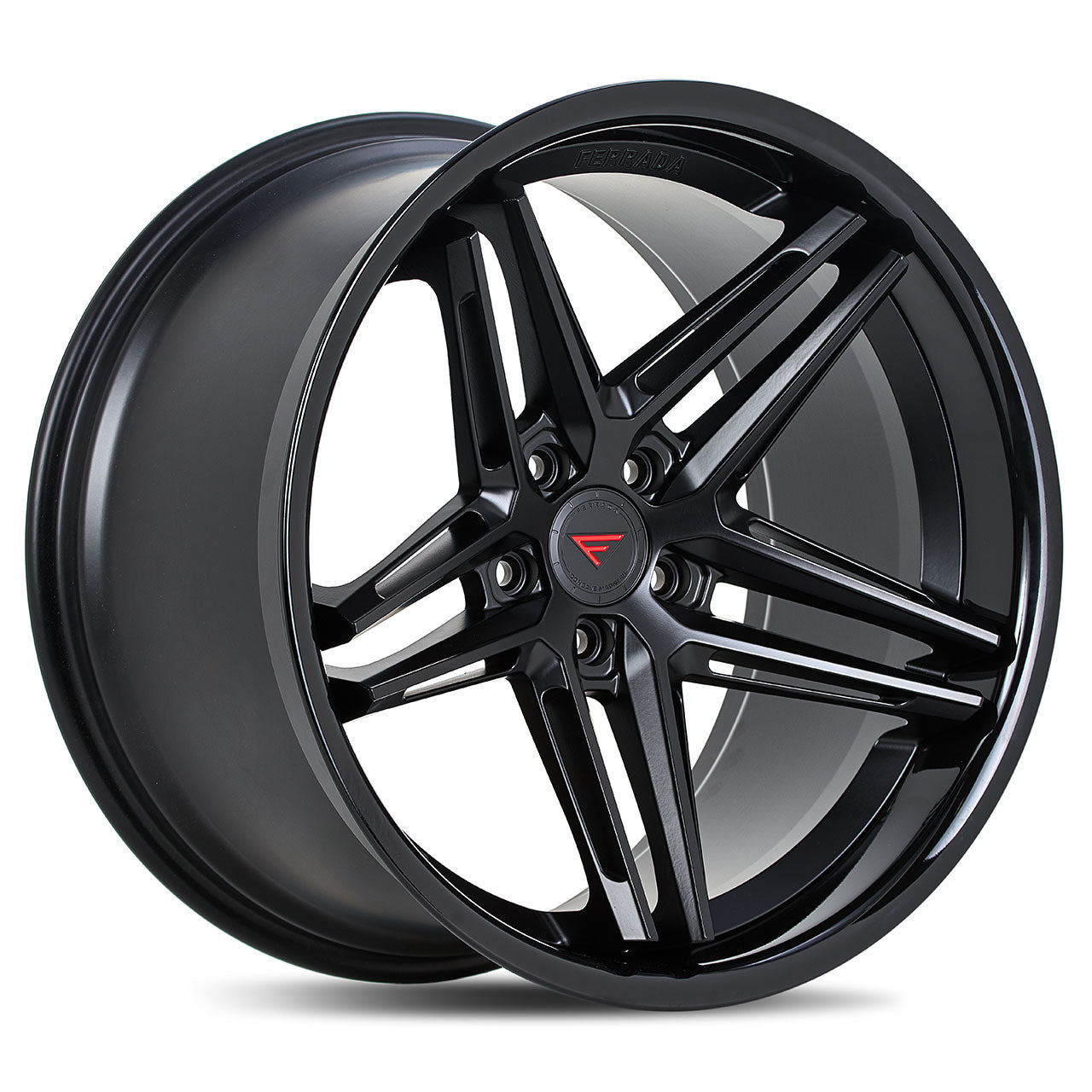 FERRADA CM1 Matte Black Center w/Gloss Black Lip 22X9.5