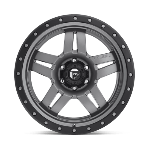 Fuel 1PC D558 ANZA MATTE GUN METAL BLACK BEAD RING 20X9