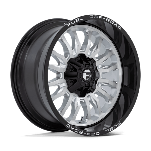 Fuel 1PC D798 ARC SILVER BRUSHED FACE WITH MILLED BLACK LIP 20X10