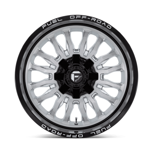 Fuel 1PC D798 ARC SILVER BRUSHED FACE WITH MILLED BLACK LIP 20X10
