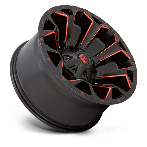 Fuel 1PC D787 ASSAULT MATTE BLACK RED MILLED 20X12