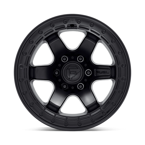 Fuel 1PC D122 BLOCK BEADLOCK MATTE BLACK WITH MATTE BLACK RING 17X8.5