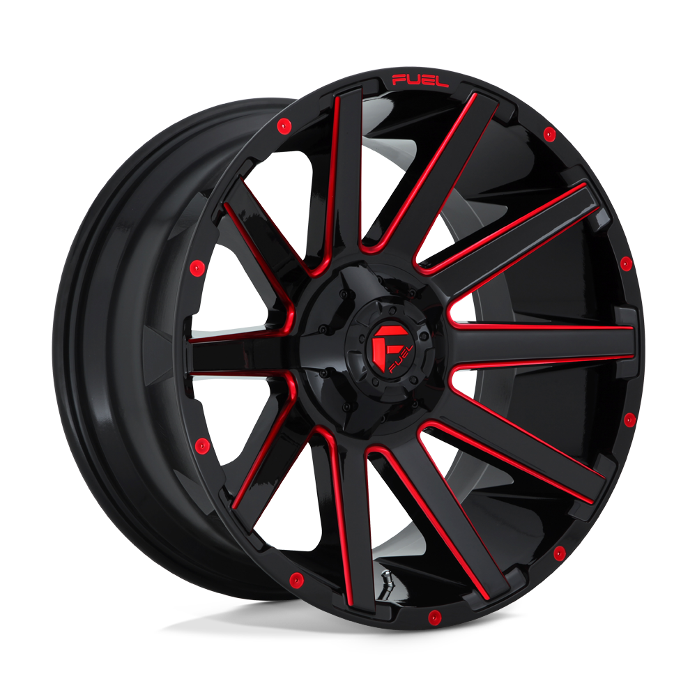 Fuel 1PC D643 CONTRA GLOSS BLACK RED TINTED CLEAR 22X12