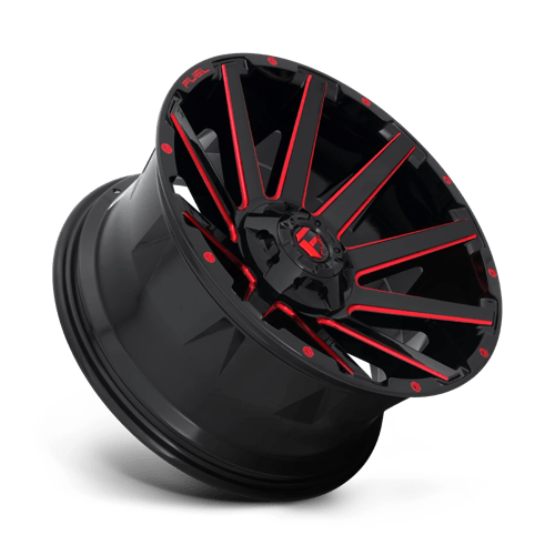 Fuel 1PC D643 CONTRA GLOSS BLACK RED TINTED CLEAR 22X12