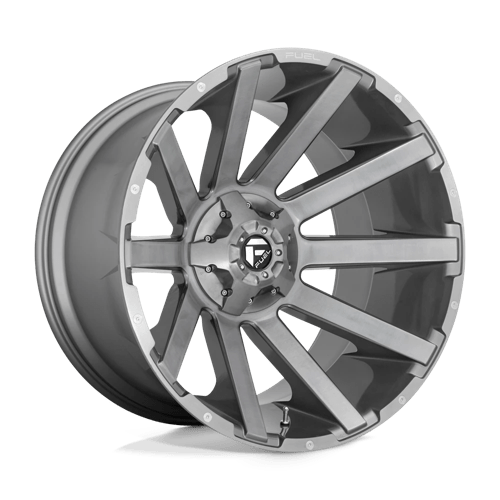 Fuel 1PC D714 CONTRA PLATINUM BRUSHED GUN METAL TINTED CLEAR 20X10