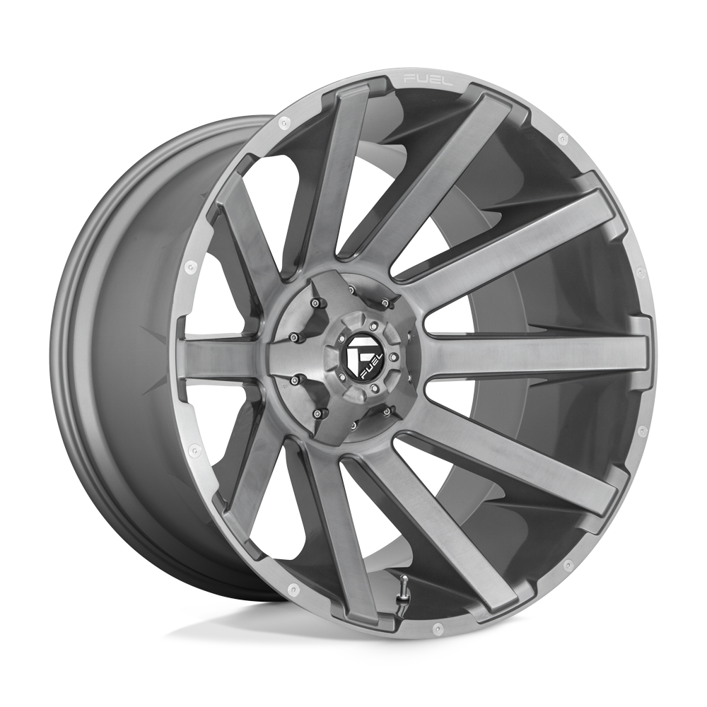 Fuel 1PC D714 CONTRA PLATINUM BRUSHED GUN METAL TINTED CLEAR 20X10