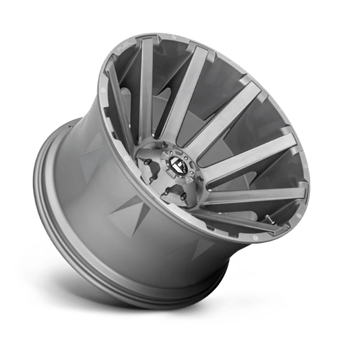 Fuel 1PC D714 CONTRA PLATINUM BRUSHED GUN METAL TINTED CLEAR 20X10