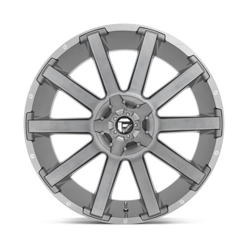 Fuel 1PC D714 CONTRA PLATINUM BRUSHED GUN METAL TINTED CLEAR 20X10