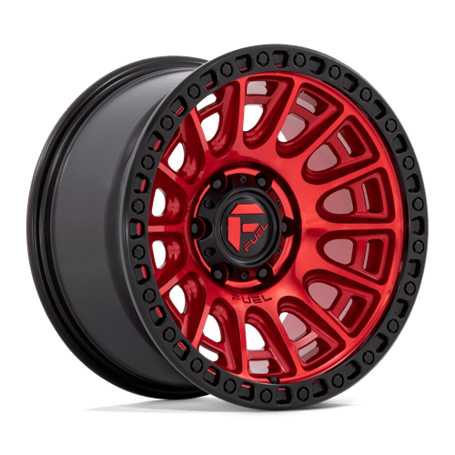 Fuel 1PC D834 CYCLE CANDY RED WITH BLACK RING 17X8.5