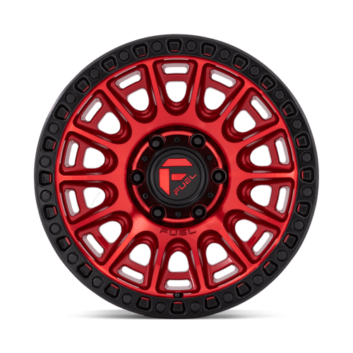 Fuel 1PC D834 CYCLE CANDY RED WITH BLACK RING 17X9