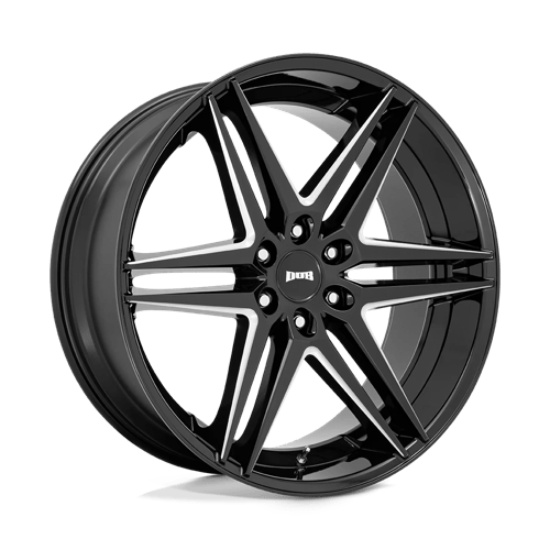 DUB 1PC S267 DIRTY DOG GLOSSY BLACK MILLED 24X10