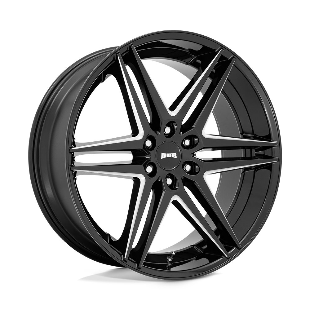 DUB 1PC S267 DIRTY DOG GLOSSY BLACK MILLED 24X10