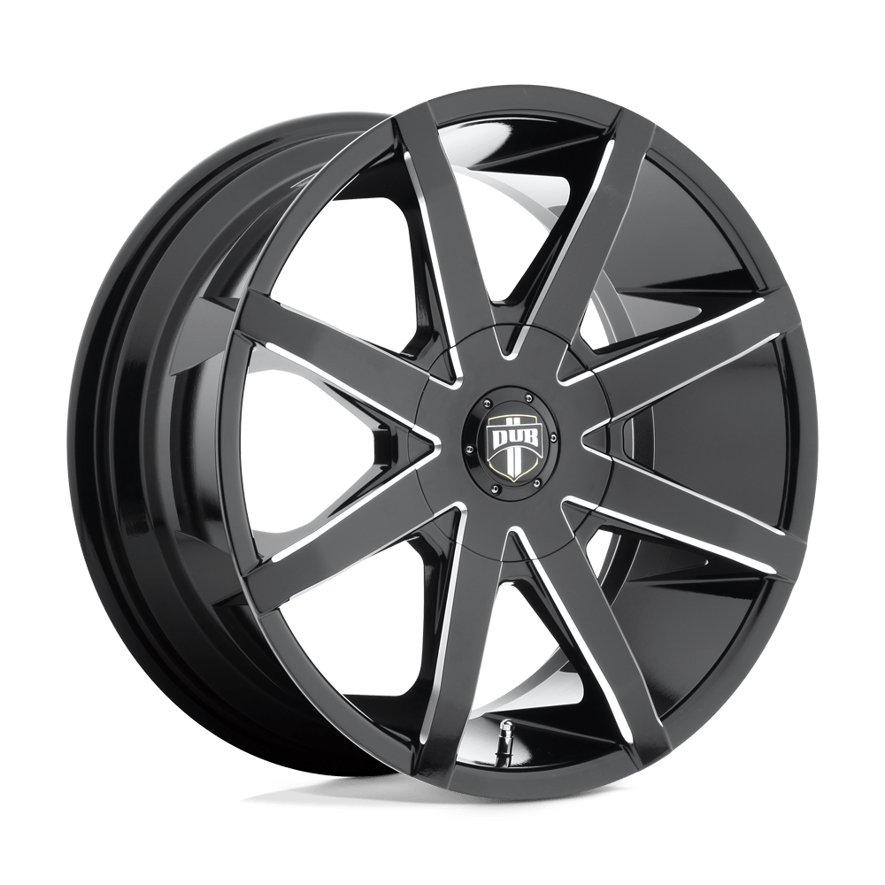 DUB 1PC S109 PUSH GLOSS BLACK MILLED 20X8.5