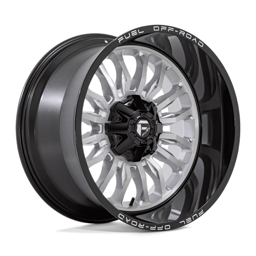 Fuel 1PC D798 ARC SILVER BRUSHED FACE WITH MILLED BLACK LIP 22X12