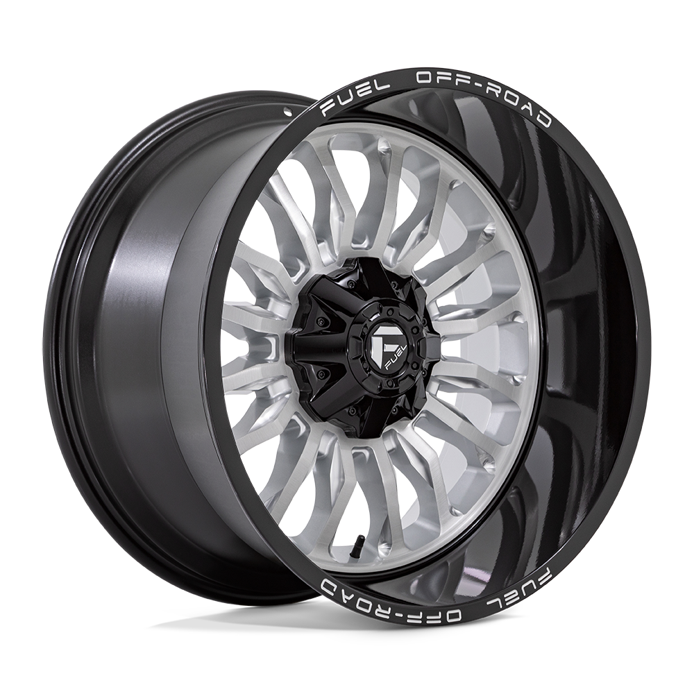 Fuel 1PC D798 ARC SILVER BRUSHED FACE WITH MILLED BLACK LIP 22X12