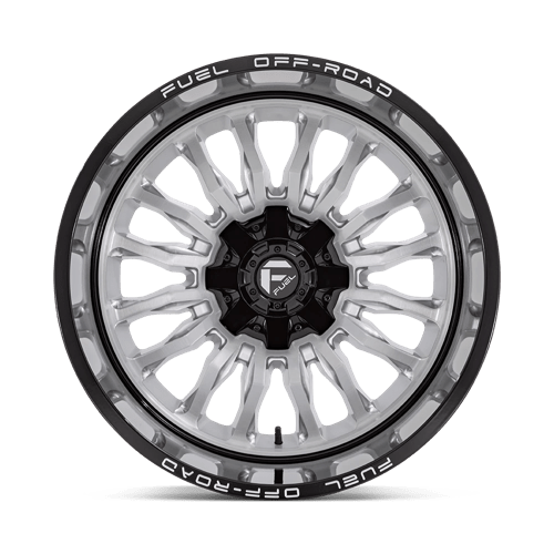 Fuel 1PC D798 ARC SILVER BRUSHED FACE WITH MILLED BLACK LIP 22X12