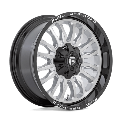 Fuel 1PC D798 ARC SILVER BRUSHED FACE WITH MILLED BLACK LIP 20X9