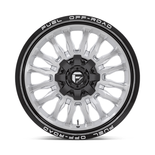 Fuel 1PC D798 ARC SILVER BRUSHED FACE WITH MILLED BLACK LIP 20X9