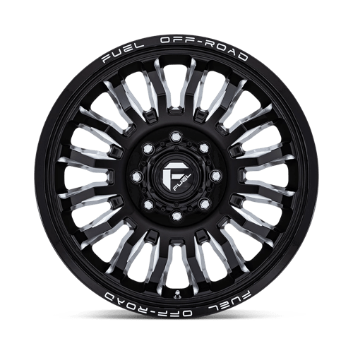 Fuel 1PC D868 ARC DUALLY GLOSS BLACK MILLED 20X8.25