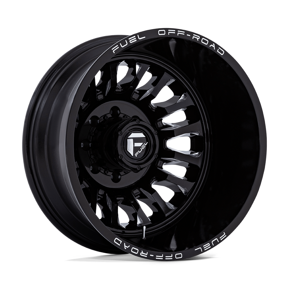 Fuel 1PC D868 ARC DUALLY GLOSS BLACK MILLED 22X8.25