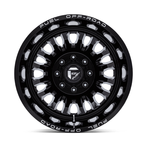 Fuel 1PC D868 ARC DUALLY GLOSS BLACK MILLED 22X8.25