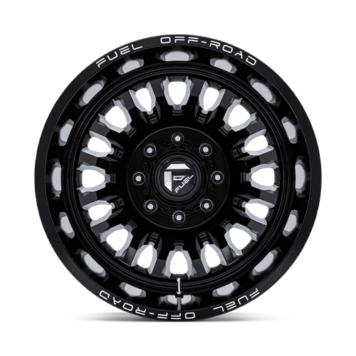 Fuel 1PC D868 ARC DUALLY GLOSS BLACK MILLED 22X8.25