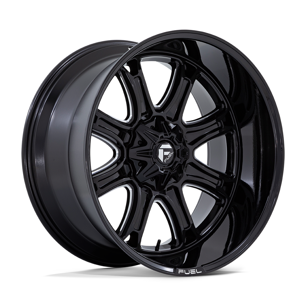 Fuel 1PC DARKSTAR GLOSS BLACK MILLED 22X10