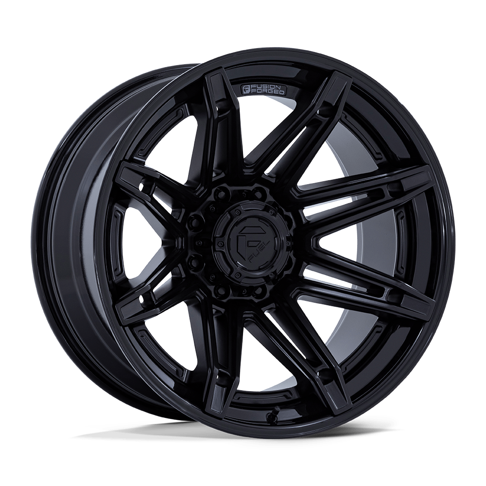 Fuel 1PC FC401 BRAWL MATTE BLACK WITH GLOSS BLACK LIP 22X10