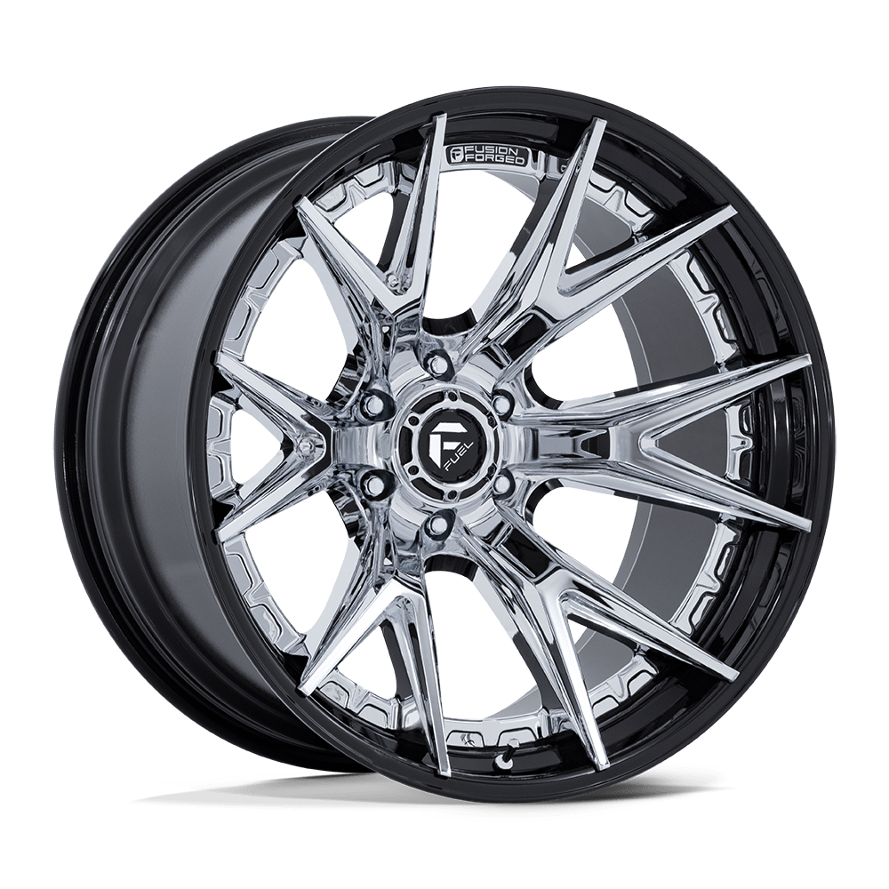 Fuel 1PC FC402 CATALYST CHROME WITH GLOSS BLACK LIP 20X9