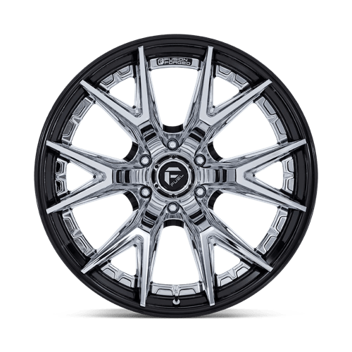 Fuel 1PC FC402 CATALYST CHROME WITH GLOSS BLACK LIP 20X9