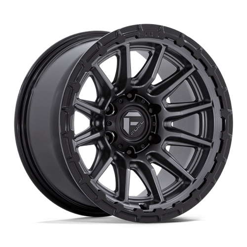 Fuel 1PC FC866 PISTON MATTE GUNMETAL W/ GLOSS BLACK LIP 17X8.5