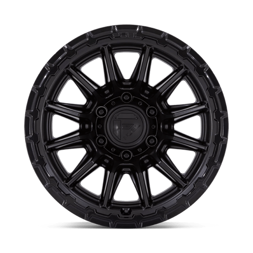 Fuel 1PC FC866 PISTON BLACKOUT W/ GLOSS BLACK LIP 20X10