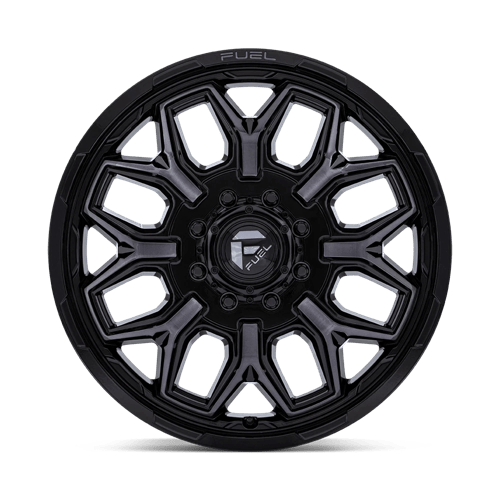 Fuel 1PC D875 FLUX DUALLY GLOSS BLACK BRUSH-FC GRAY TINT 22X8.25