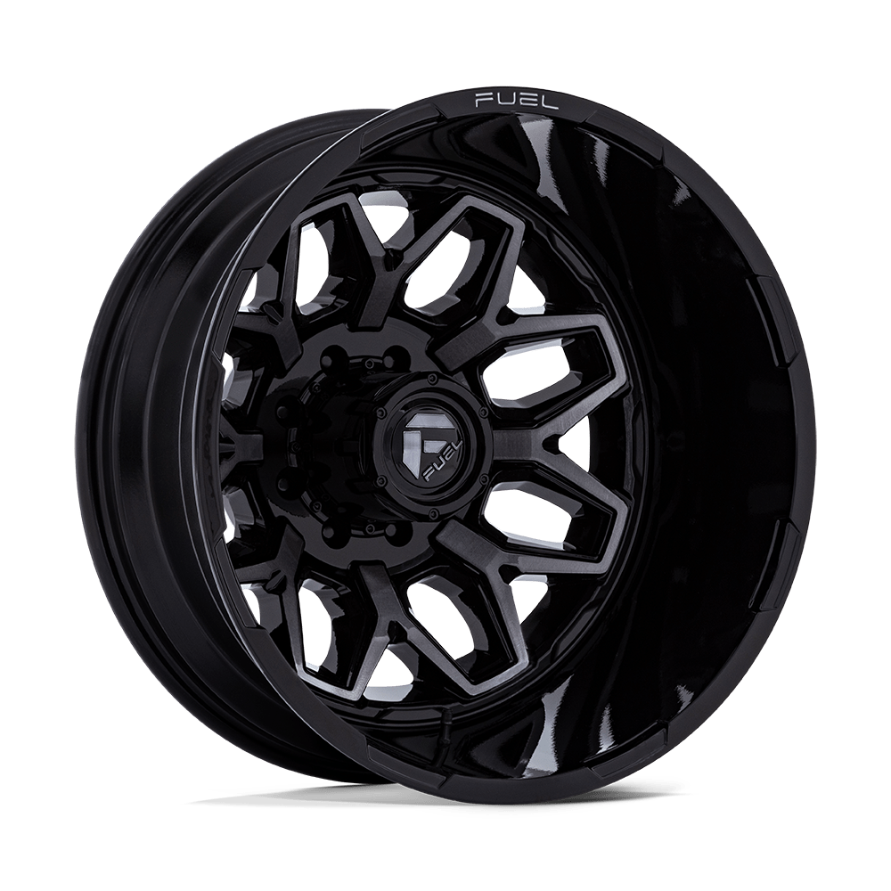 Fuel 1PC D875 FLUX DUALLY GLOSS BLACK BRUSH-FC GRAY TINT 22X8.25