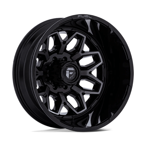Fuel 1PC D875 FLUX DUALLY GLOSS BLACK BRUSH-FC GRAY TINT 22X8.25