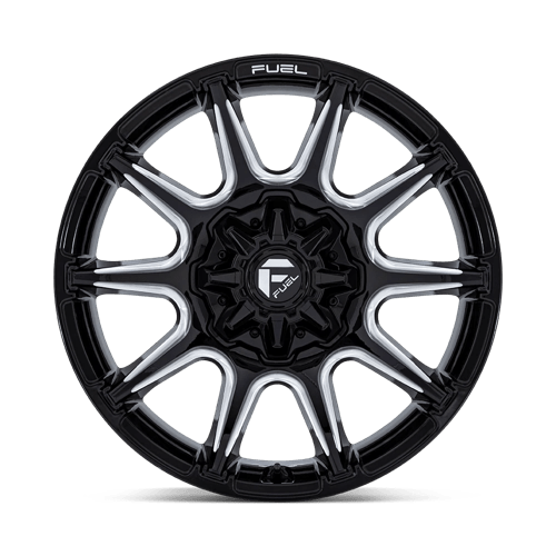 Fuel 1PC FC880 SUPER C GLOSS BLACK MILLED 22X10