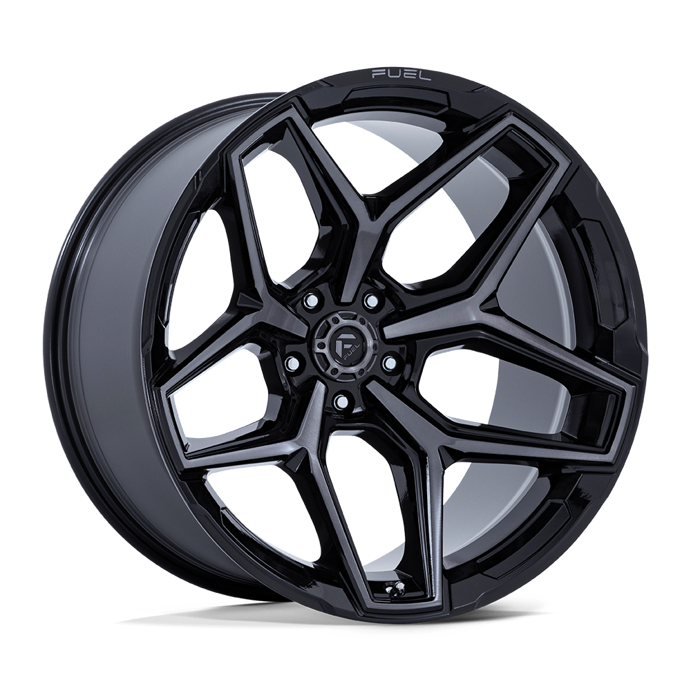 Fuel 1PC FLUX GLOSS BLACK BRUSHED FACE WITH GRAY TINT 20X10