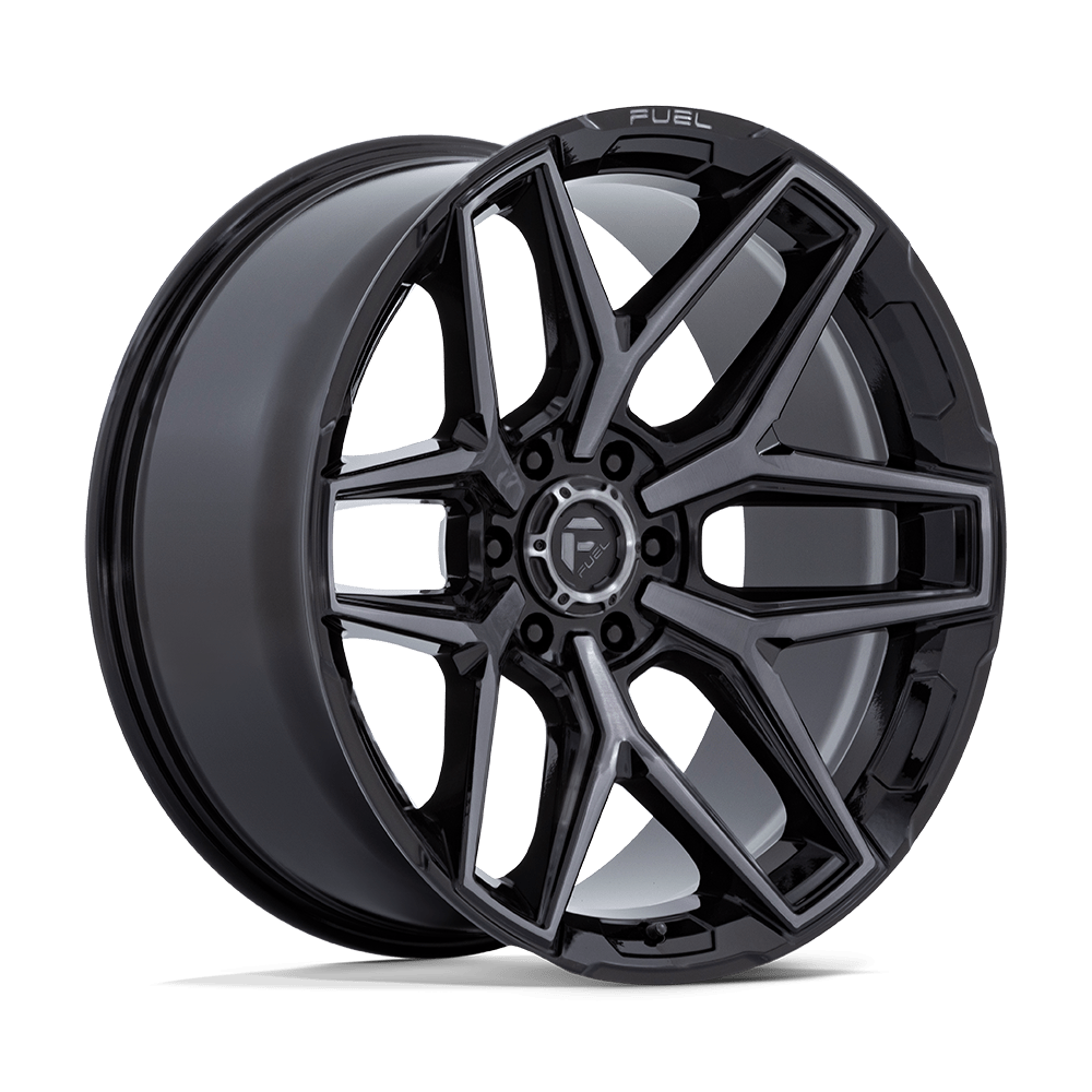 Fuel 1PC FLUX GLOSS BLACK BRUSHED FACE WITH GRAY TINT 20X10