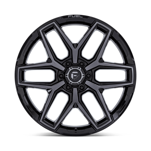 Fuel 1PC FLUX GLOSS BLACK BRUSHED FACE WITH GRAY TINT 20X10